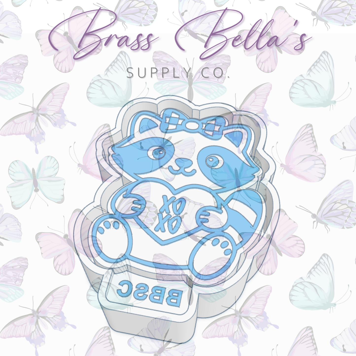 Valentine Raccoon - XOXO - Freshie Mold