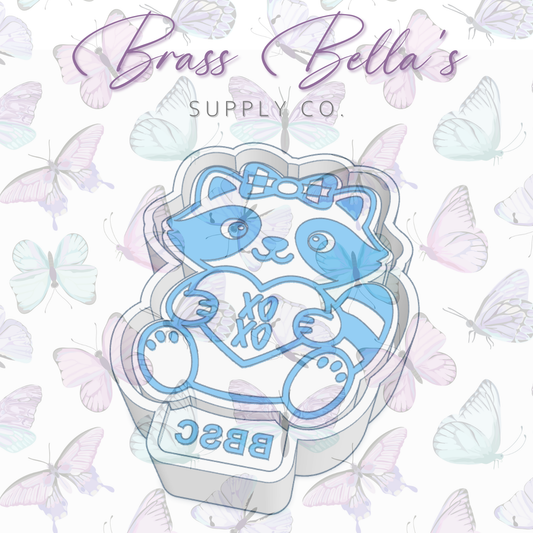 Valentine Raccoon - XOXO - Freshie Mold