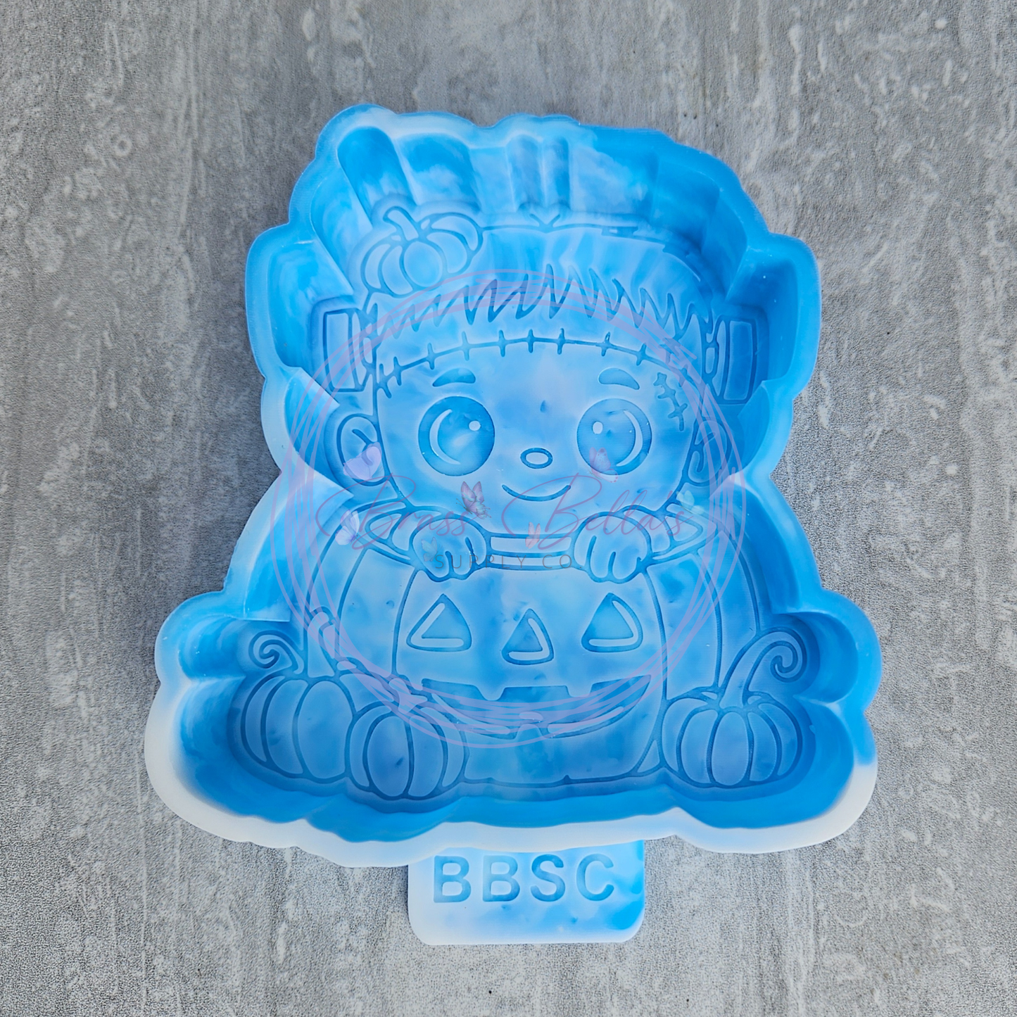 Freshie Mold - Baby Frankie in Jack-o-Lantern