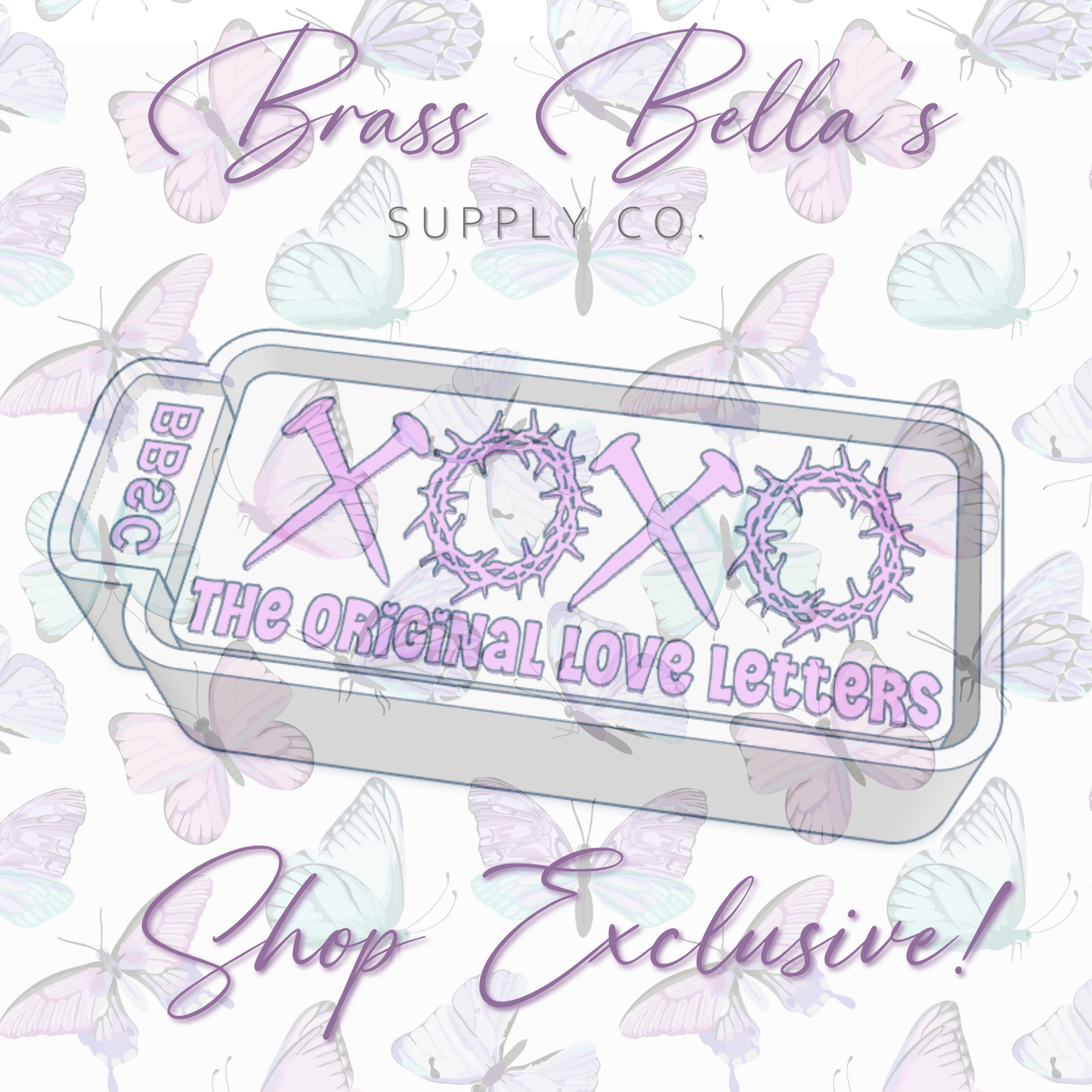 XOXO - Nails & Crown of Thorns - The Original Love Letters - BBSC Exclusive - Freshie Mold